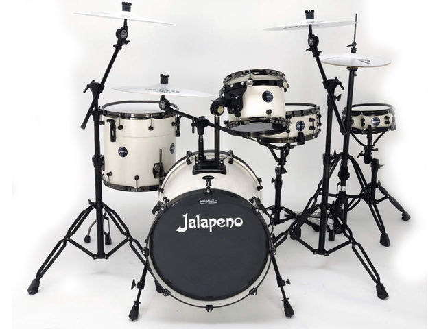 The Gibraltar bracklet lifts the bass drum away from the floor to allow the slot cut into its underside to have full boom-reducing effect